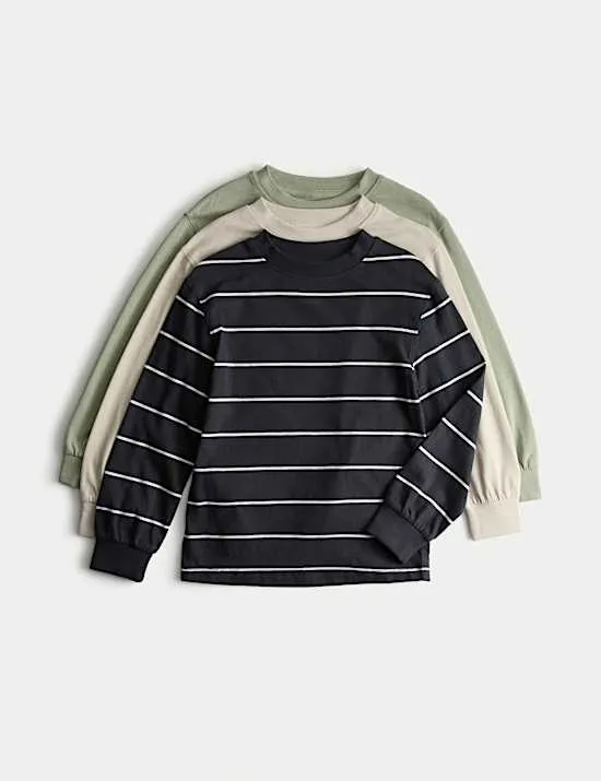 3er-Pack Oberteile aus reiner Baumwolle (2–8 Jahre)