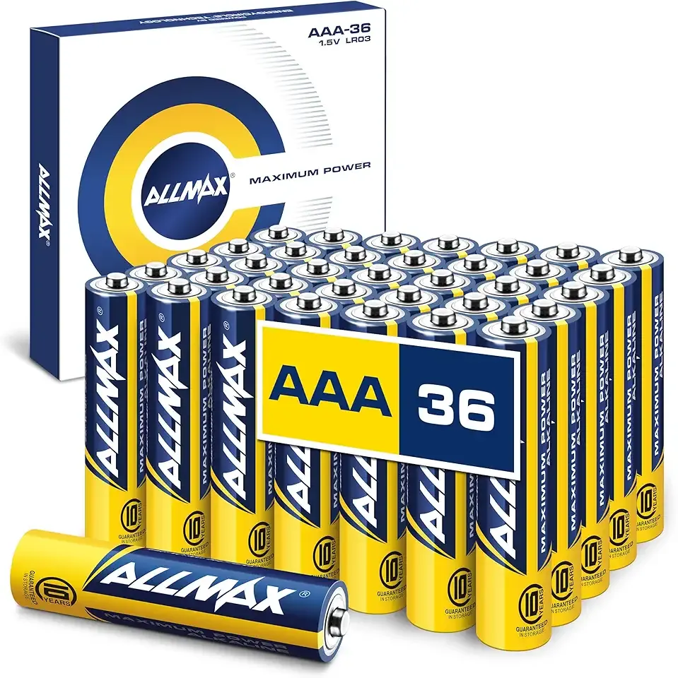 Allmax AAA Maximum Power Alkaline Triple A Batteries (36 Count) – Ultra Long-Lasting, Leakproof Design, 10-Year Shelf Life, Maximum Performance (1.5V)