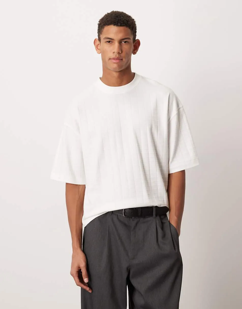 ASOS DESIGN heavyweight oversized boxy t-shirt in white texture