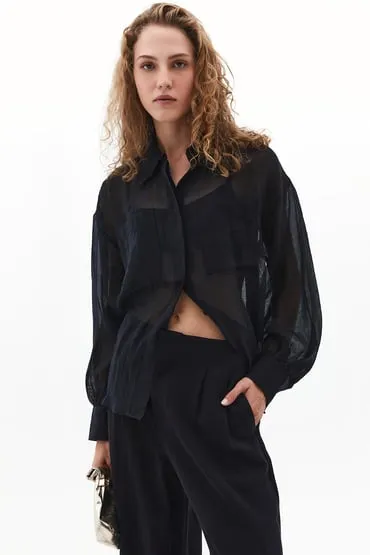 Camisa de mangas abullonadas