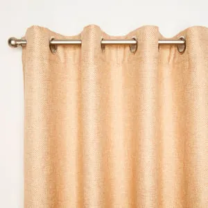 Cortina ollaos Cindy poliéster liso arena RIOMA de 140x270cm