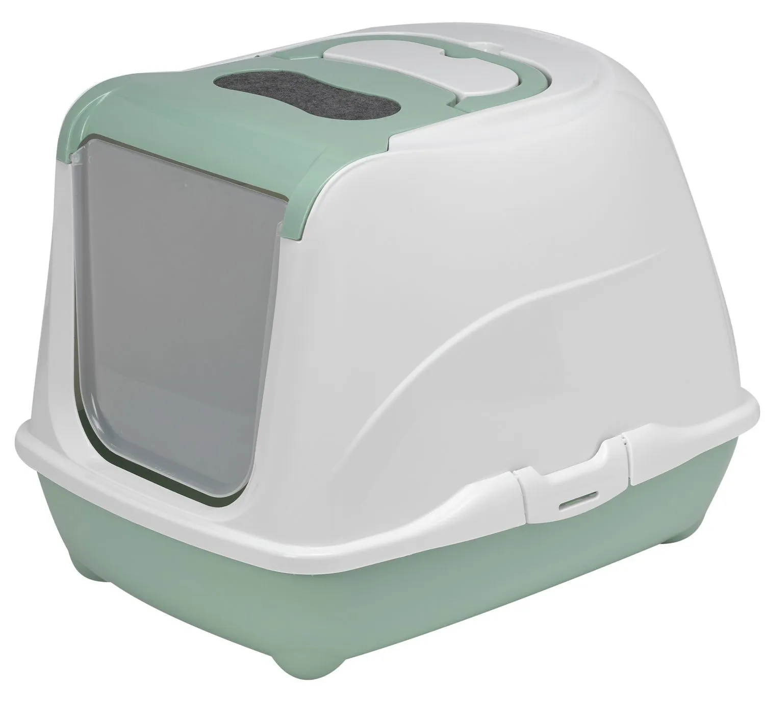 Moderna Flip Cat Kattenbak - Kattentoilet - 57.8x43.9x41.5 cm Lichtgroen Wit Jumbo