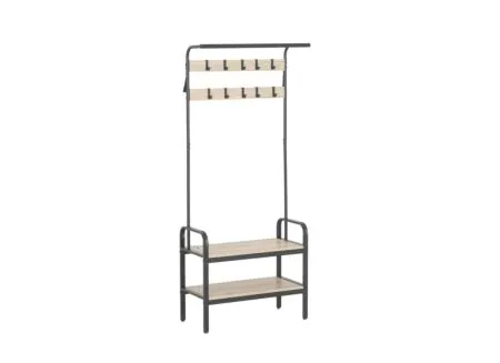 Halkast Rescue 73x34x170cm - decor & metaal - white ash & zwart