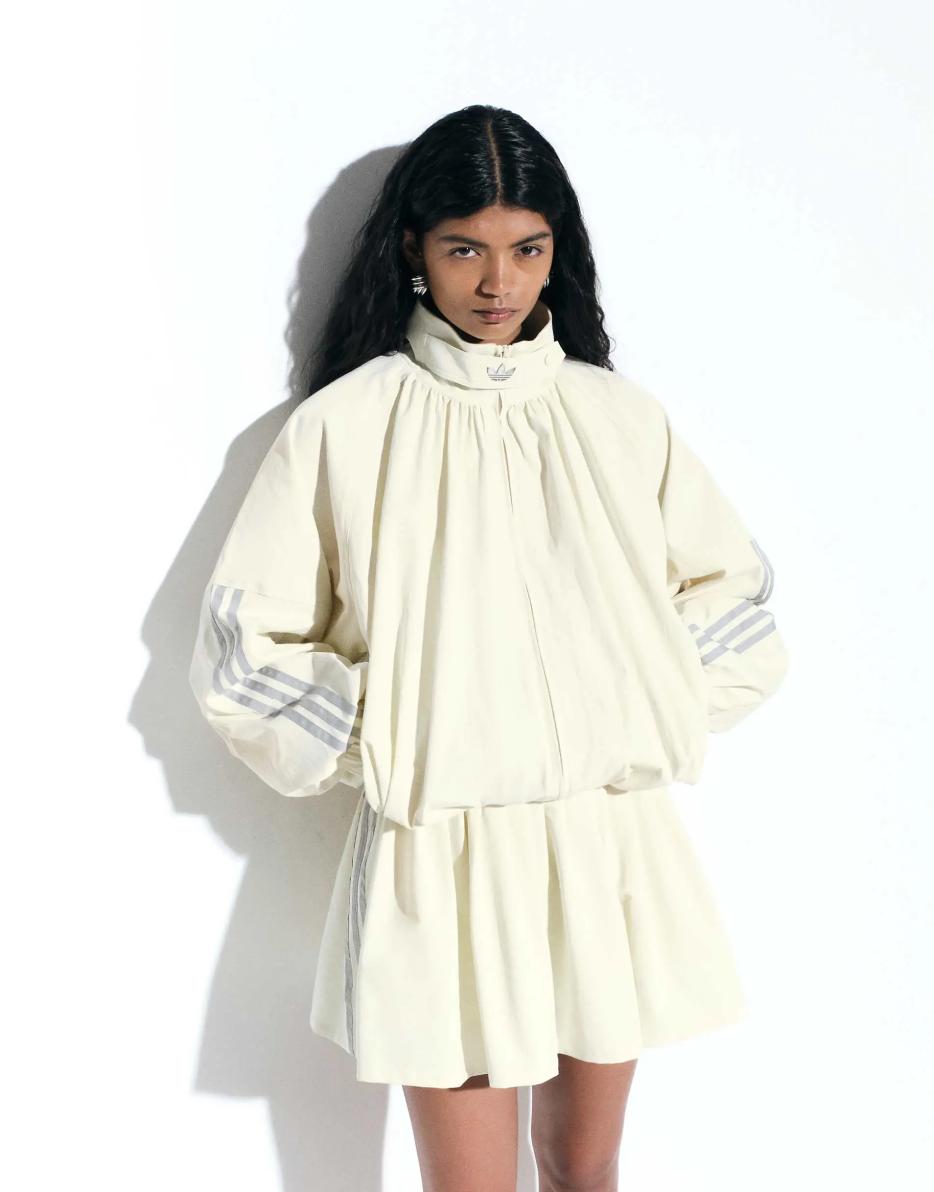 adidas Originals x ASOS oversized track top in buttermilk