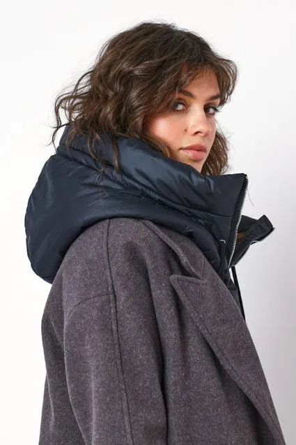 Donskap met kraag effen