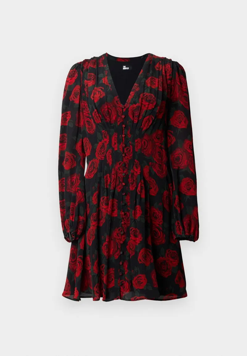 ROBE - Kjole - black/red