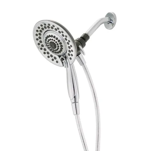 In2ition Two-in-One 5-Spray 6.8 in. Dual Wall Mount Fixed and Handheld Shower Head in Chrome