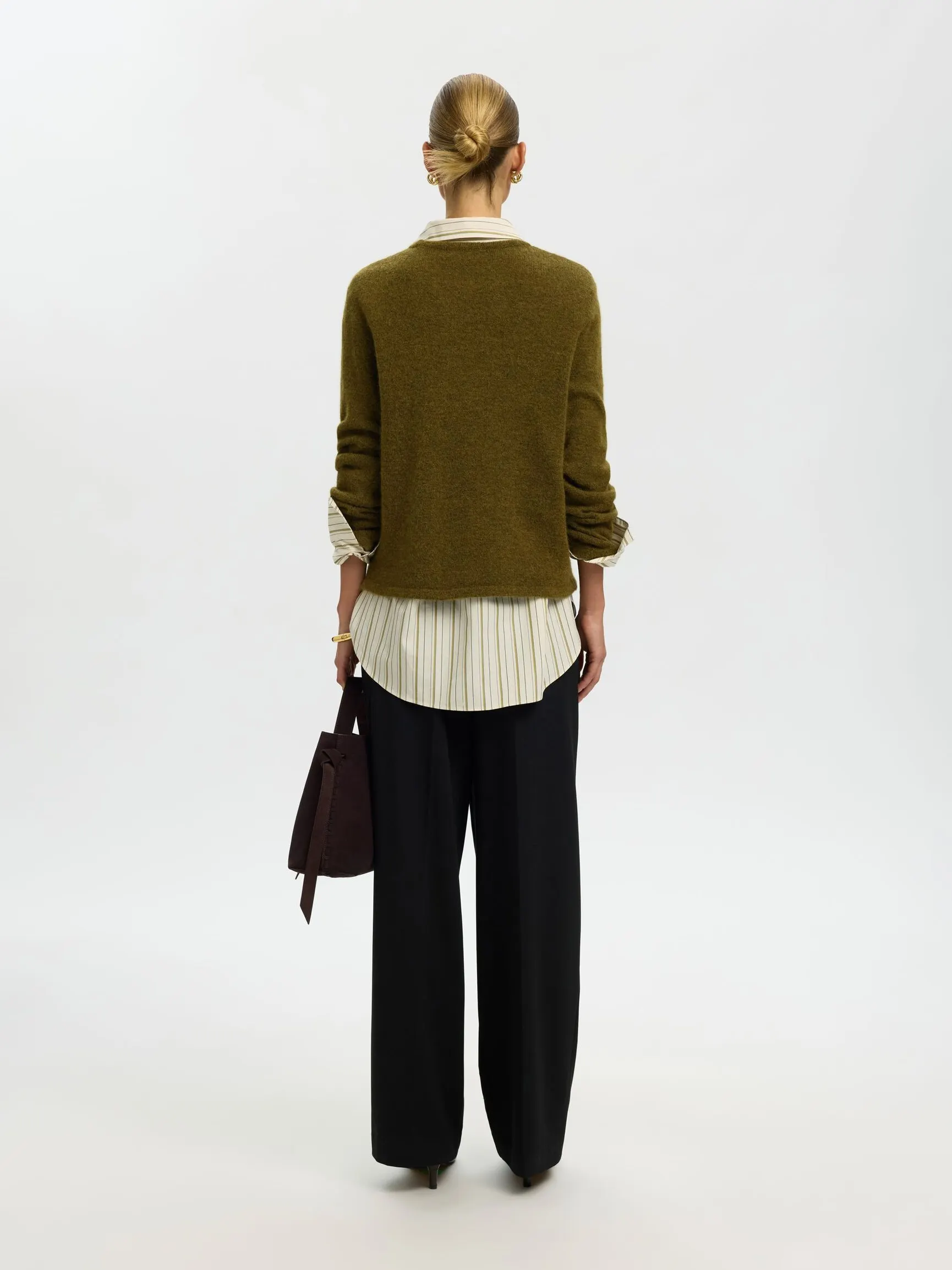 ULLBLANDING STRIKKET PULLOVER