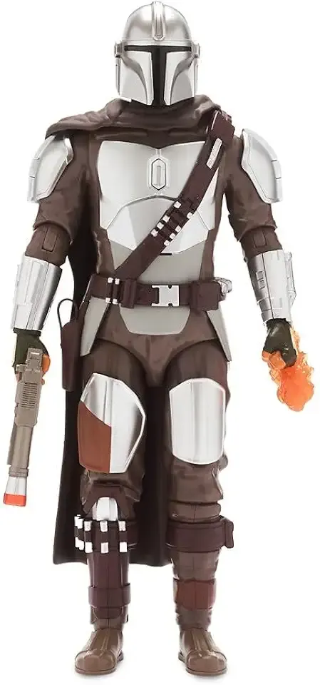 Disney Store Official The Mandalorian Talking Action Figure - 13 Inch Interactive Star Wars Toy with IB-94 Blaster - Articulated Kid Toy with Light & Sound Effects