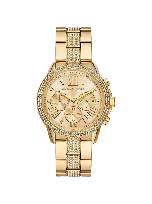 Michael Kors Brynn Women's 40 mm Analog Chronograph Bracelet Watch - Gold