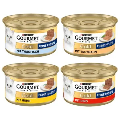 Mégapack Gourmet Gold Les Mousselines 48 x 85 g pour chat