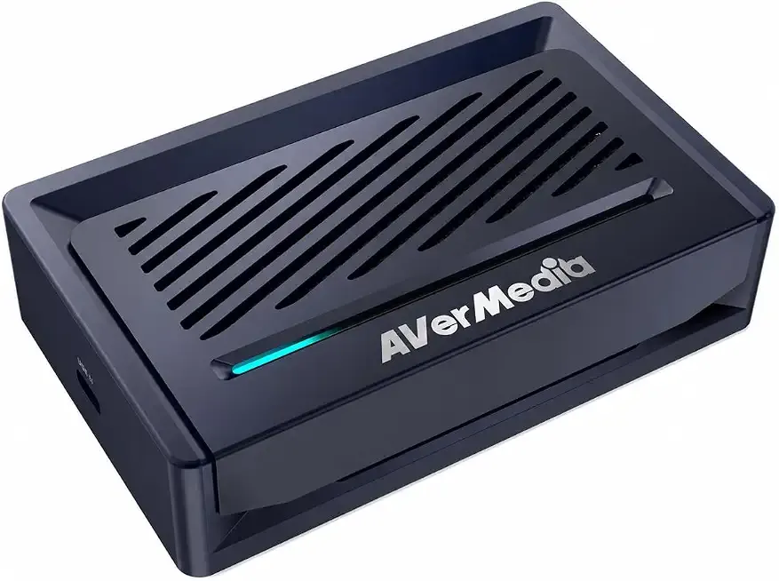AVerMedia GC531 Streamer Ultra 4K30 Capture Card for Video Commerce | RRGB24 true color, 4K60 HDR/VRR pass-through, all-metal housing, plug-and-play support for DSLR and mirrorless cameras