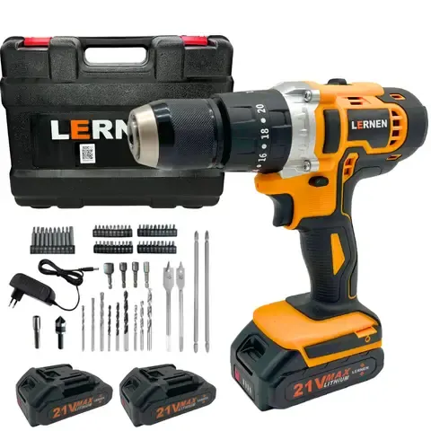 Taladro Inalámbrico Percutor Pro + 2 Baterías 13 Mm