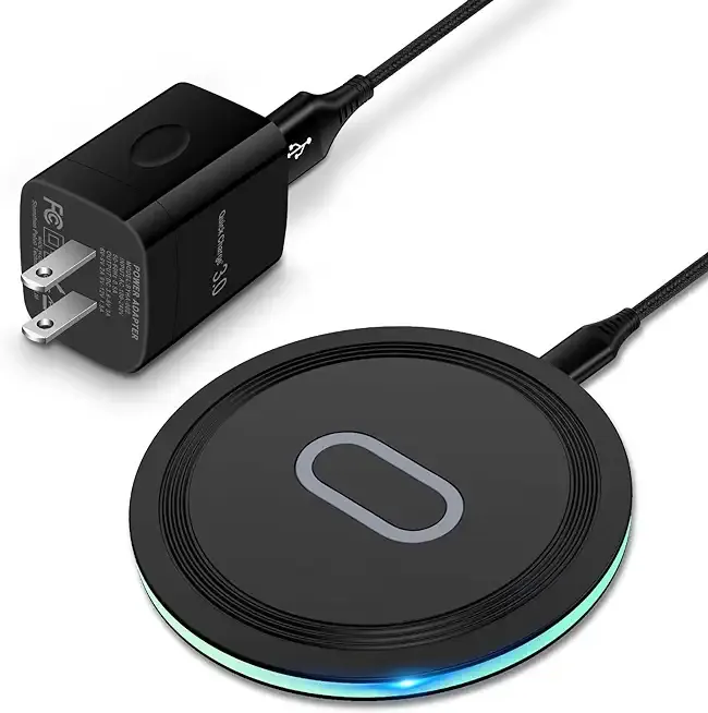 Wireless Charger Samsung Fast Charging Pad for Samsung Galaxy S26/S25 Ultra/S24 FE/S23 Ultra/S22/S21/Z Flip 6 5,15W Wireless Charging Station Charger Mat and QC Adapter for Google Pixel 10 9 8a 7a