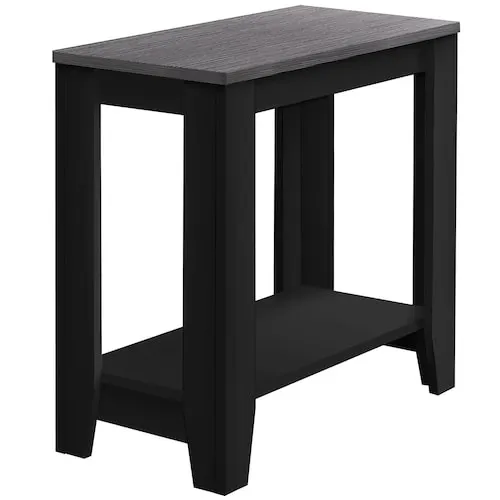 Accent Table, Side, End, Nightstand, Lamp, Living Room, Bedroom, Laminate, Black, Grey, Transitional