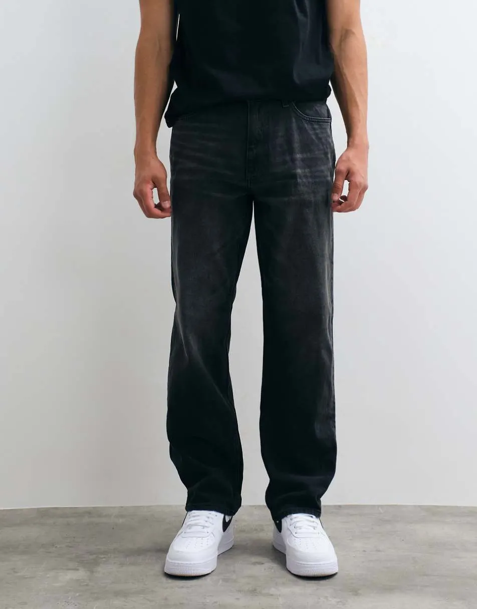ASOS DESIGN straight jeans in washed black