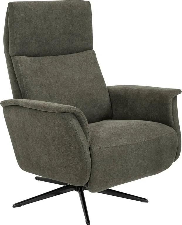 Silius recliner, manuell medium manuell, stoff Bloq 3464 forest Polaris sokkel svart