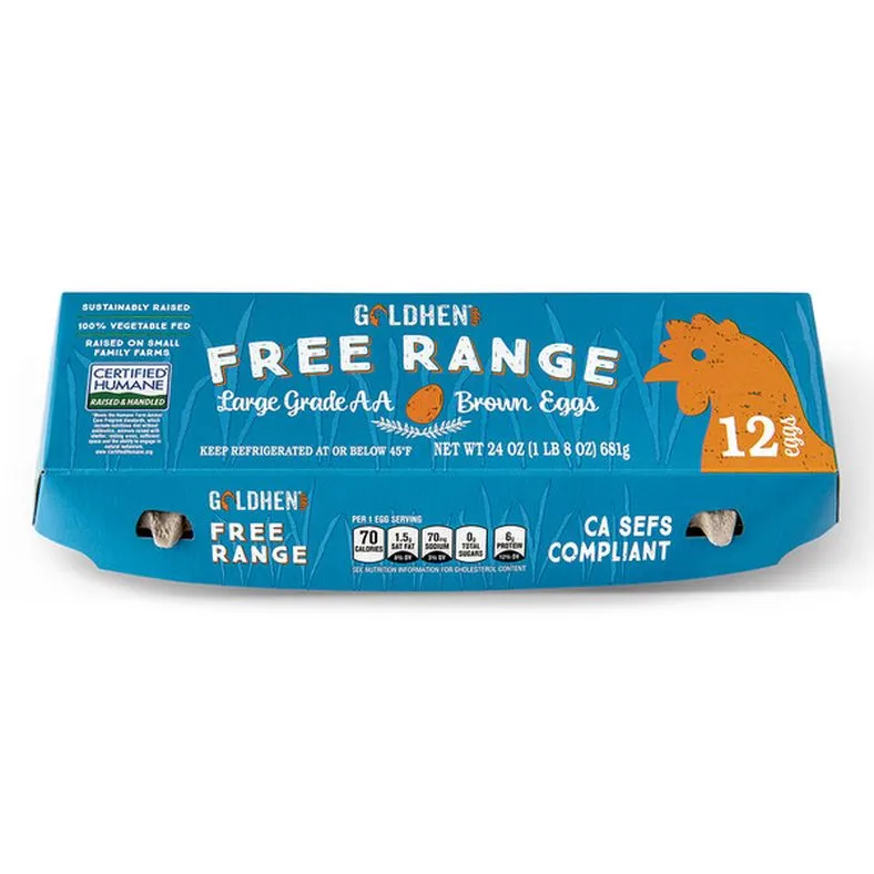 Goldhen Free Range Large Brown Grade A Eggs, 12 count