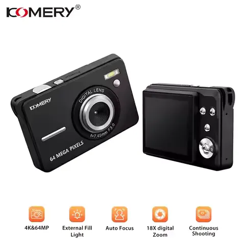 Vintage Retro Compact CCD Digital Camera 4K 64MP Cameras Old Cheap Point And Shoot for Girls Photography and Video