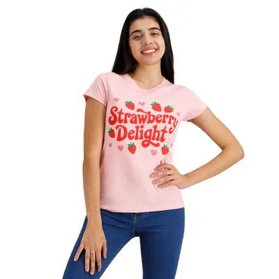 Playera Mxstaza Mujer Diseño Strawberry Delight