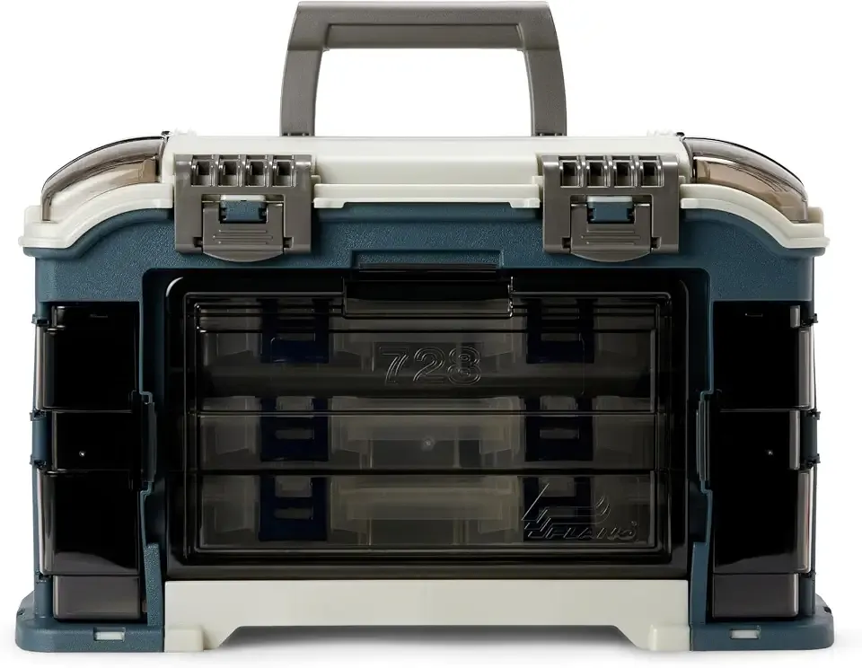 Plano Angled Tackle System with Three 3560 Stowaway Boxes, Fishing Tackle Storage, Premium Tackle Storage
