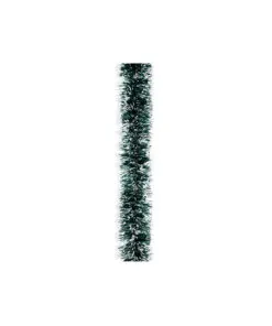 Dark Green Snow Tipped Tinsel 2m