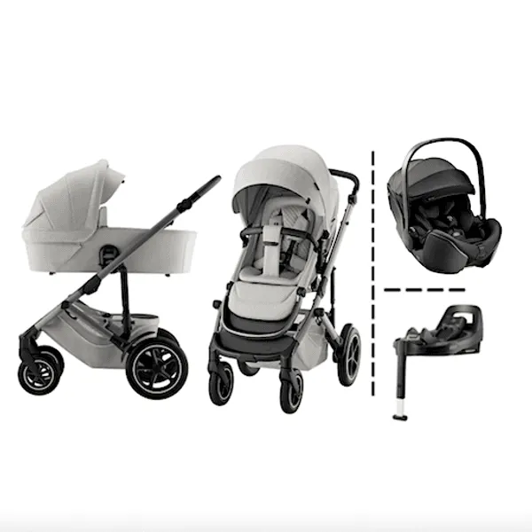 Britax | Smile 5Z LUX Kombivogn + BABY-SAFE Pro Bilstol & Base | Linen Grey og ...
