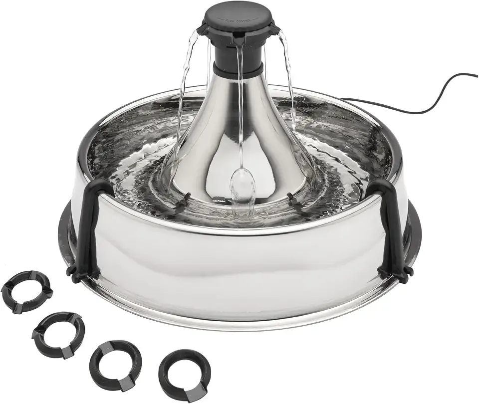 PetSafe Drinkwell Stainless Multi-Pet Fountain, red, 8 lb (PWW00-13705)