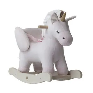 Licorne à bascule rose clair