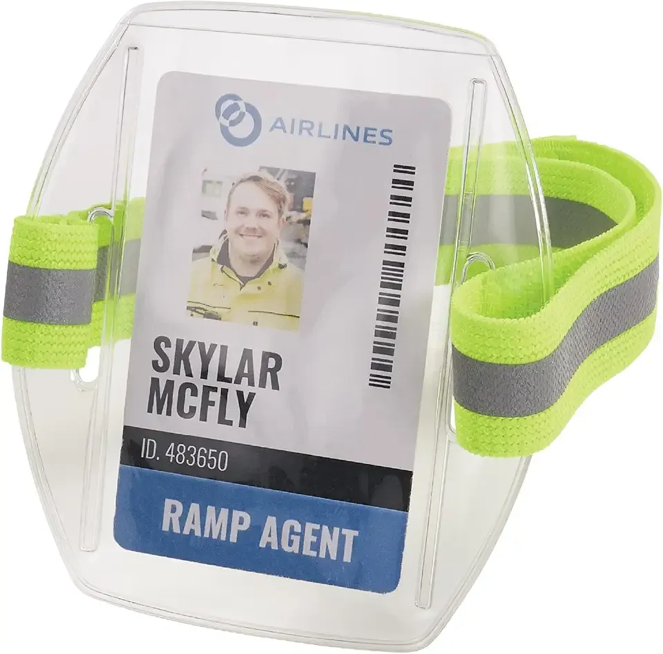 Ergodyne Squids 3386 Vinyl Arm Band ID/Badge Holder, Reflective