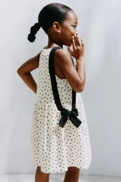 EMBROIDERED FLORAL DRESS