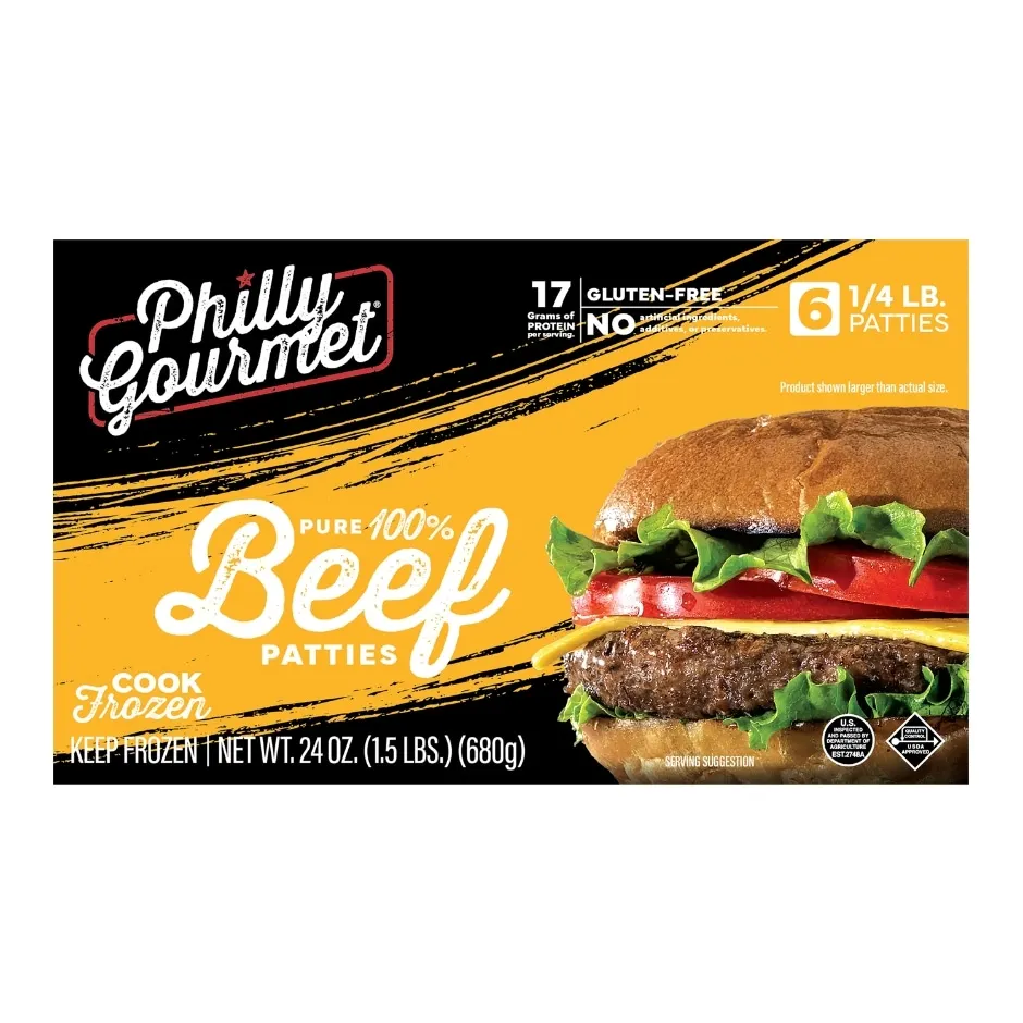 Philly Gourmet 100% Pure Beef Patties, 6 ct.