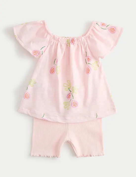 2-tlg. Outfit mit Oberteil und Hose (0–5 Jahre)