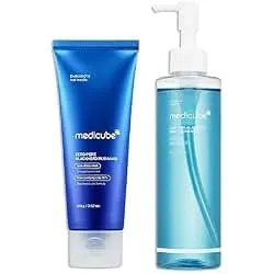 medicube Korean Home-Spa Pore Care Routine: Zero Pore Blackhead Mud Facial Mask and Zero Pore Blackhead Cleansing Oil