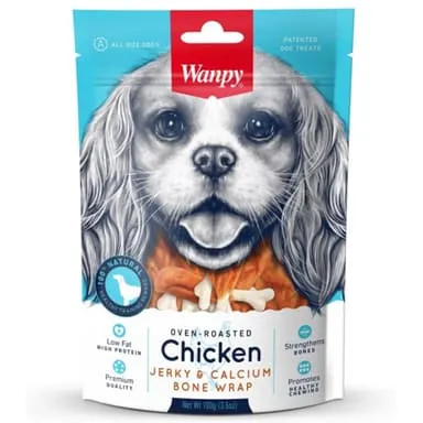 Wanpy Chicken Jerky & Calcium Bone Wrap Dog Treats