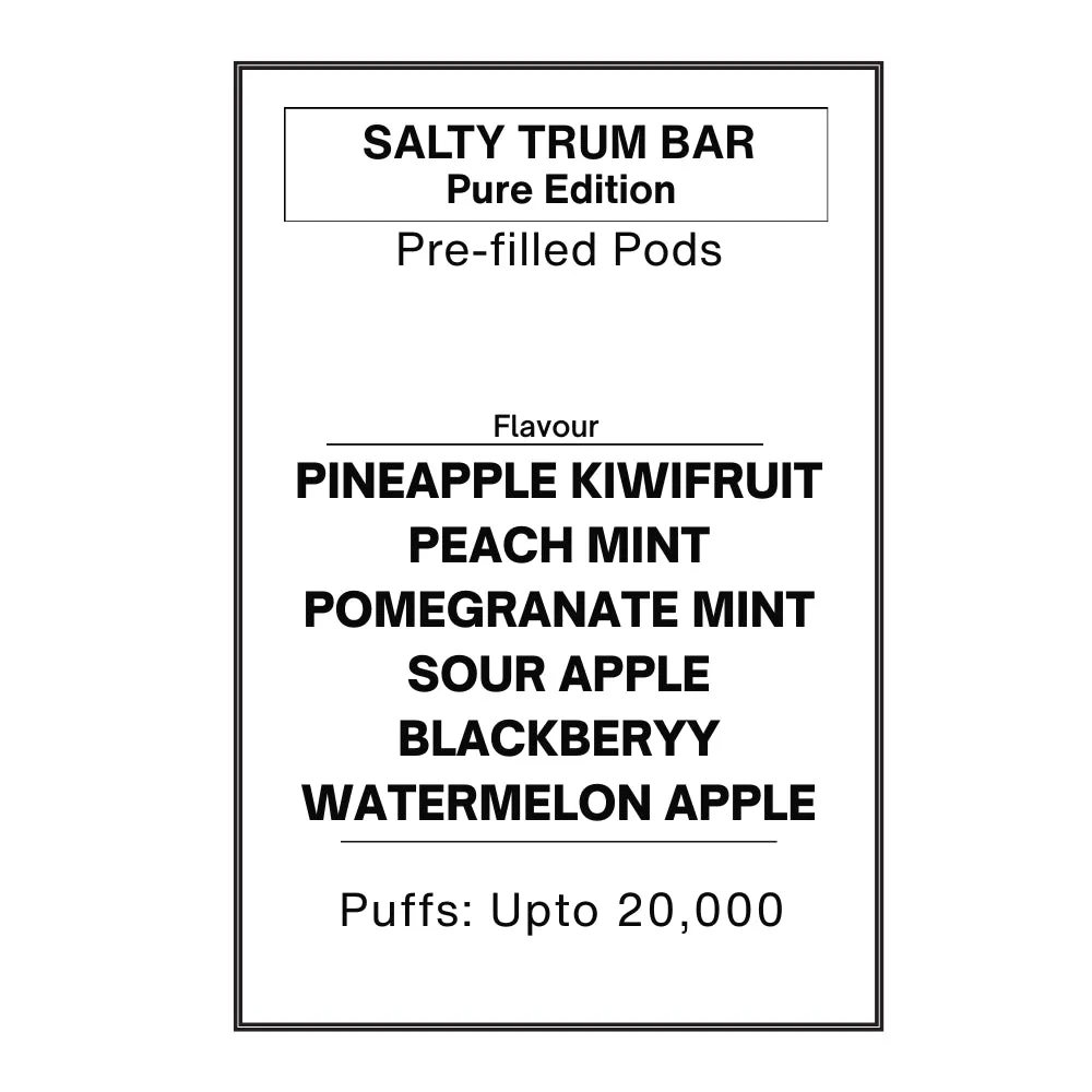Salty TRUM Bar [Pure Edi.] Pre-filled Pods 28.5mg/mL
