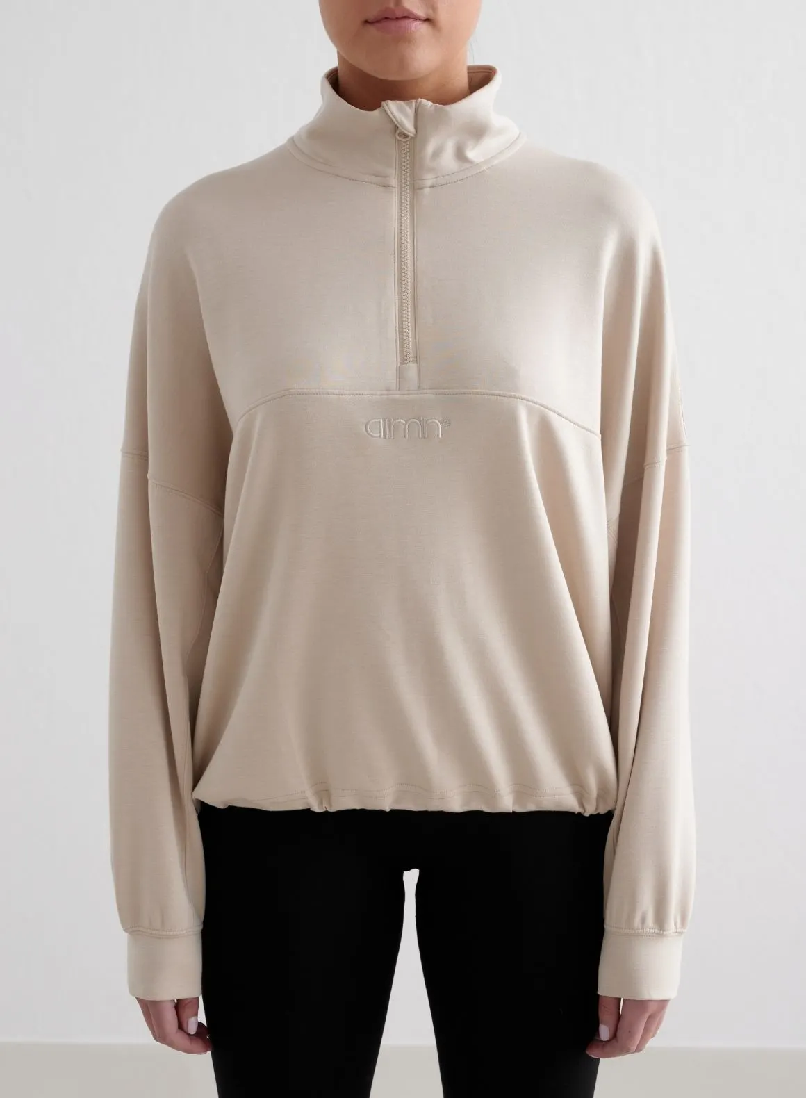 Café Au Lait Comfy Modal Half Zip