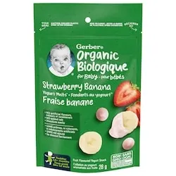 Gerber Organic Yogurt Melts Strawberry Banana Toddler Snack