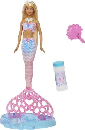 BARBIE POUPEE SIRENE BULLES MAGIQUES