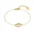 Armband in zilver, hartjes met zirkonia