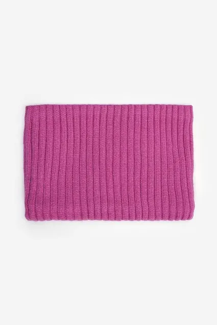 Kids ronde sjaal met rib en fleece