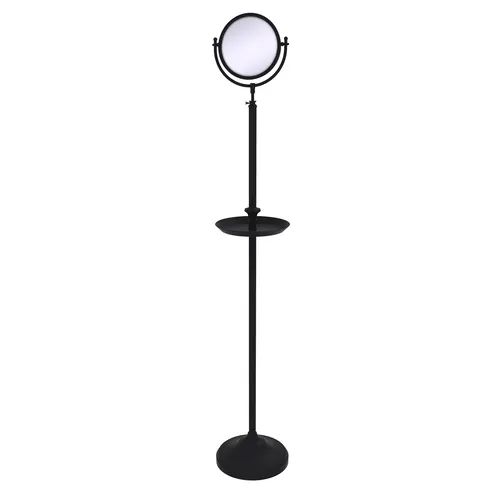 Allied Brass 8" Floor Standing Magnifying Makeup Mirror with Shaving Tray