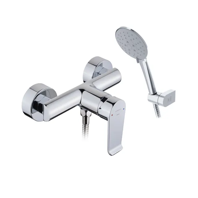 Grifo de ducha monomando STROHM TEKA Ethika cromo brillo Antical Latón