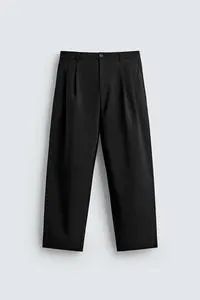 WIDE-LEG PLEATED TROUSERS