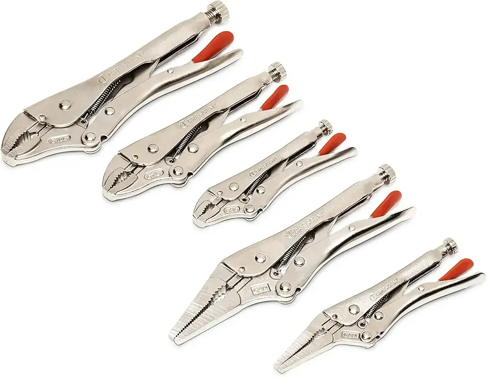 Crescent 5 Piece Curved & Long Nose Locking Plier Set | CLP5SETN-08