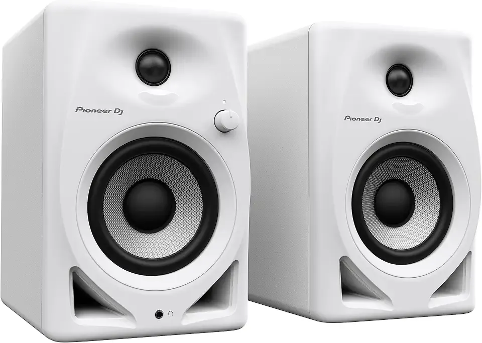 Pioneer DJ DM-40D 4-inch Active Desktop Monitor Speakers, Pair, White