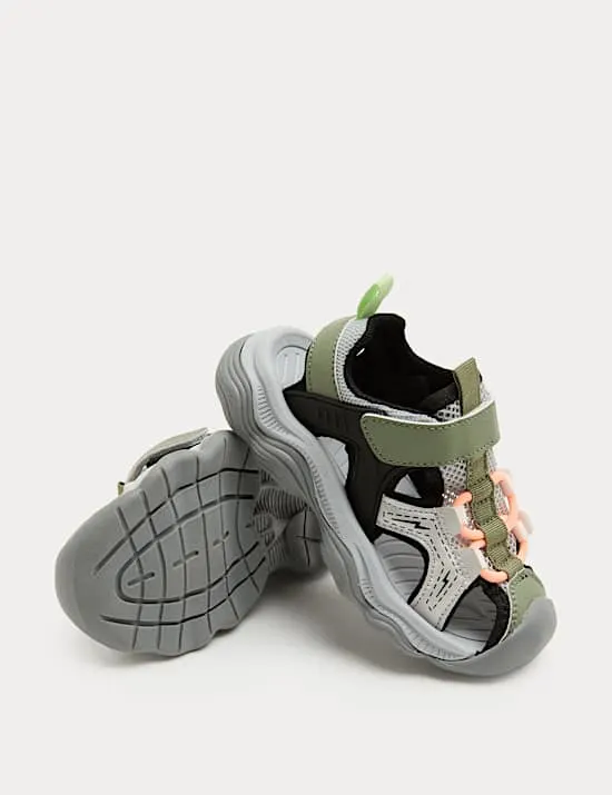 Trekking-Sportsandalen für Kinder in Blockfarben (20,5–34,5)