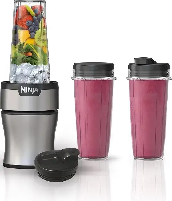 Nutri-Plus Personal Blender, 900PW, (3) 20oz Cups, Silver, BN301