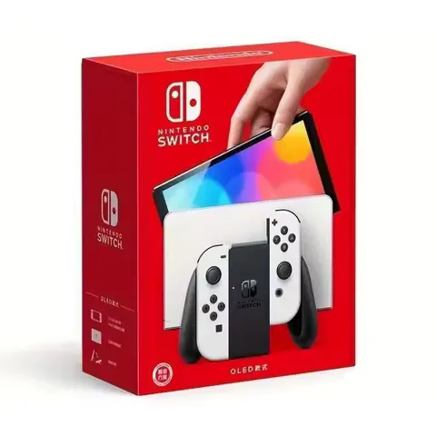 Gaming Console - Nintendo Switch OLED with White and Black Joy-Con