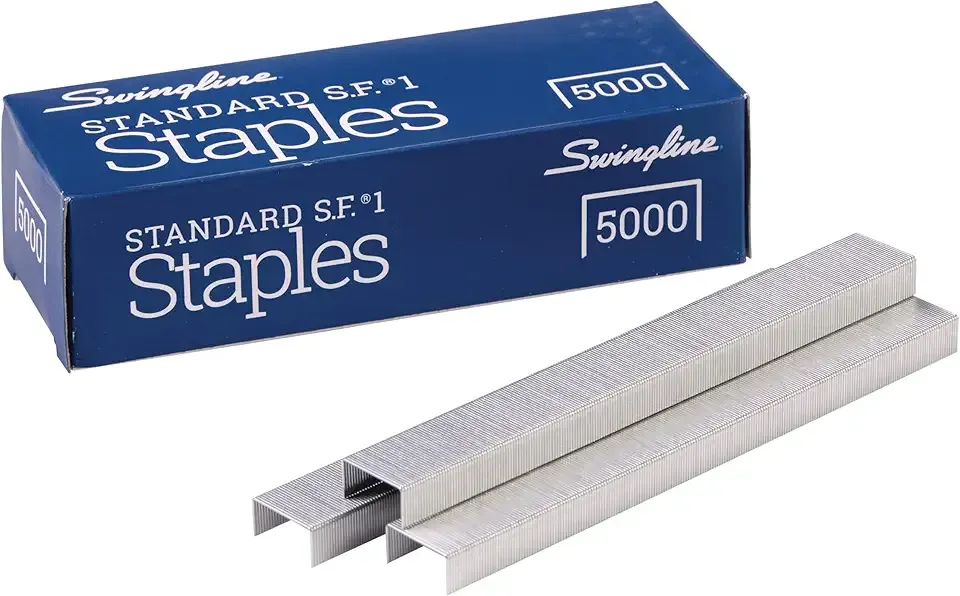 Swingline Staples, 5 Pack, Standard Staples for Desktop Staplers, 1/4" Length, 210/Strip, 5000/Box (35101)